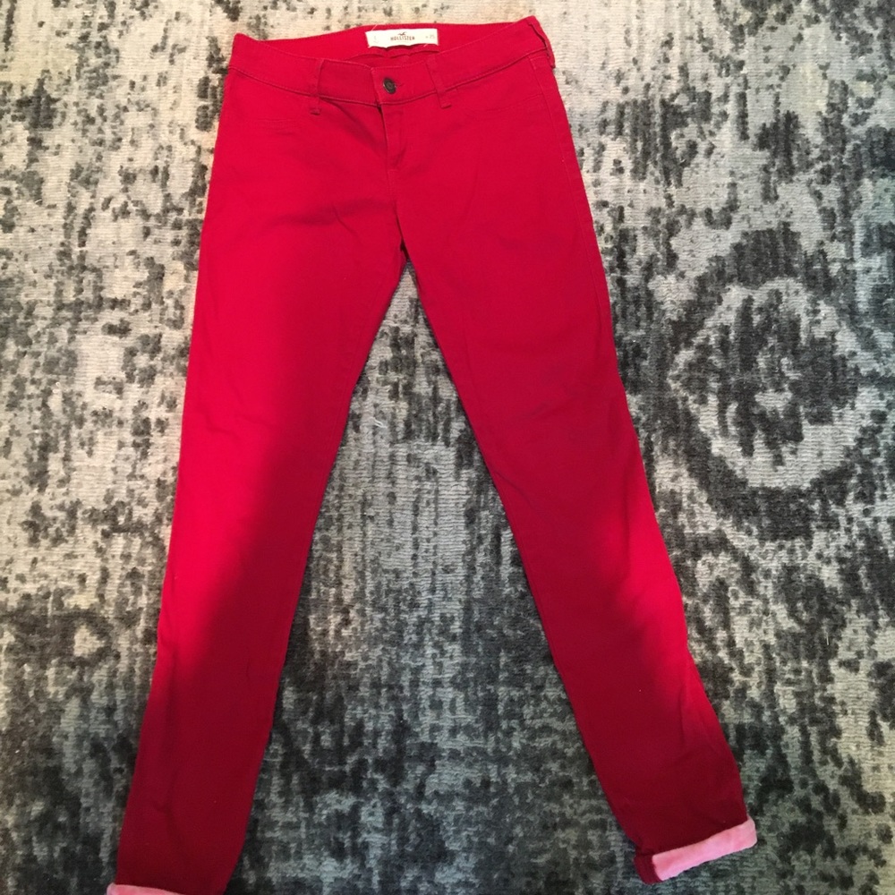 Hollister Red Skinny Jeans